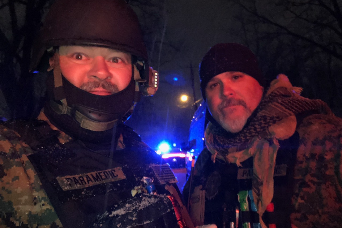 Steven Carpenter and His Team Work in the Ambulance and Under Fire