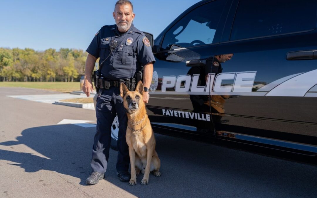 K-9 Rhev and K-9 Officer Andy Rodriguez Keep Fayetteville Safe.
