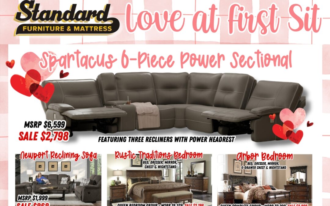 Standard Furniture offers free power upgrades plus money giveaways with a February Sleep Event