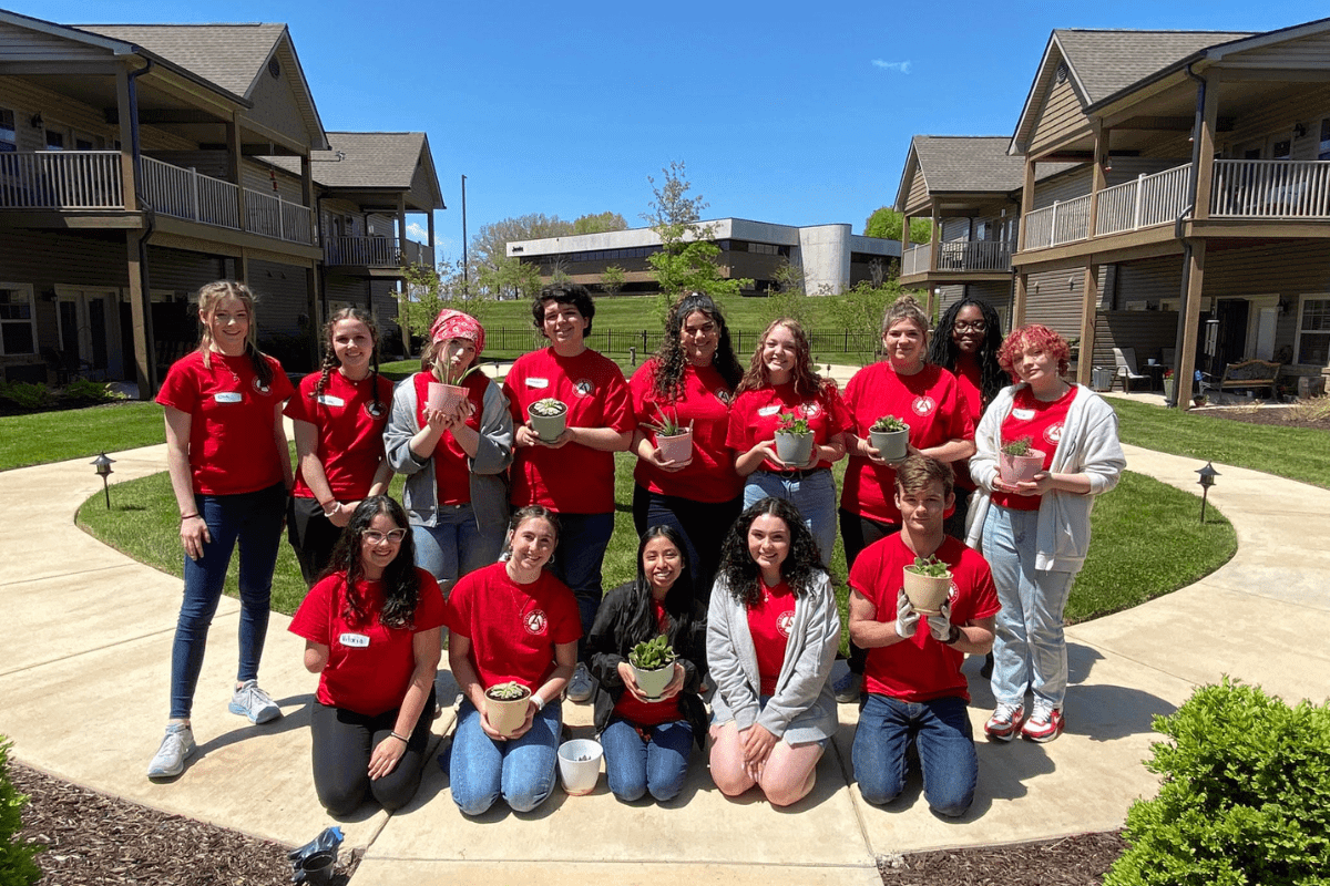 Students at Chick-Fil-a Leader Academy Visit Retirement Community