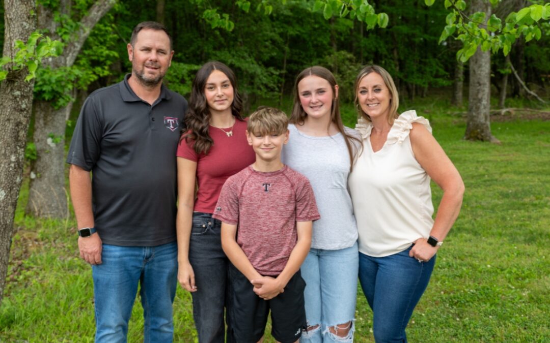 The Moore family: Cheering for the home team