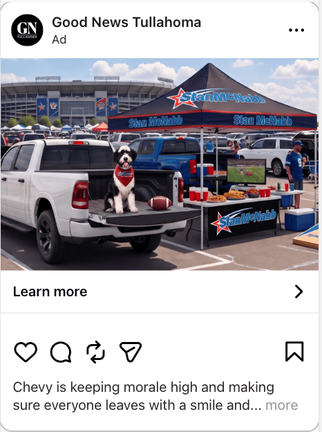 Good News Tullahoma social ad for Stan McNabb