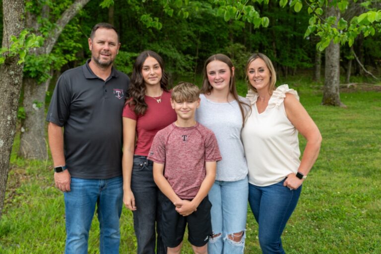 The Moore family: Cheering for the home team
